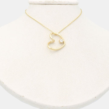 Gargantilla de Oro 14k con Dije Especial en Forma de Corazón Hueco con Pequeña Zirconia Brillante mod. 9348