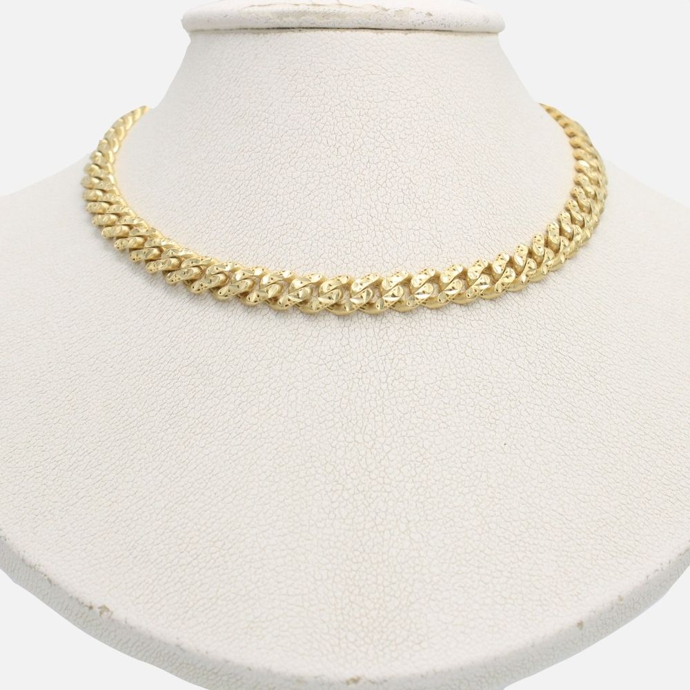 Cadena Monaco Chain 14k Modelo Classic Flex Hueco con Broche Flex mod. 9671