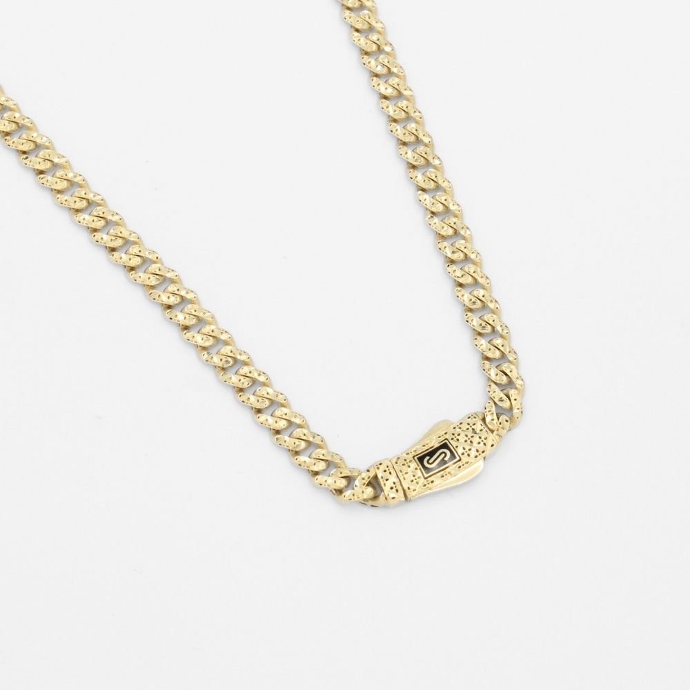Cadena Monaco Chain 14k Modelo Classic Flex Hueco con Broche Flex mod. 9671