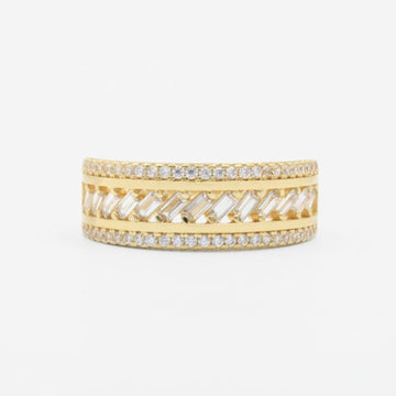 Anillo de Oro 14k con Incrustación de Zirconias mod. 9087