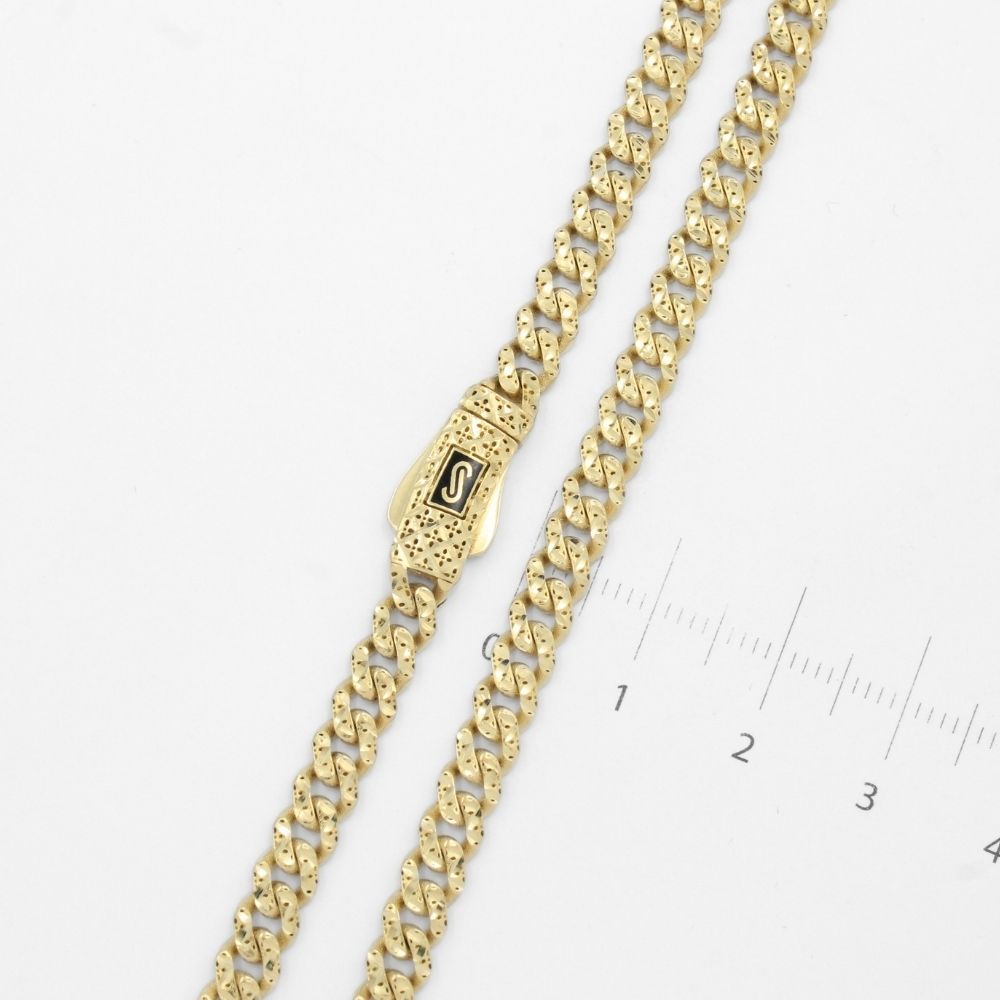 Cadena Monaco Chain 14k Modelo Classic Flex Hueco con Broche Flex mod. 9671