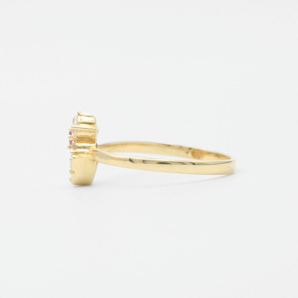 Anillo Kid Diseño de Flor con Incrustaciones de Zirconias mod. 9403