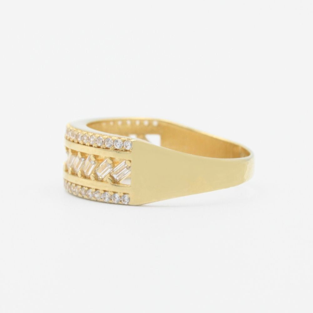 Anillo de Oro 14k con Incrustación de Zirconias mod. 9087
