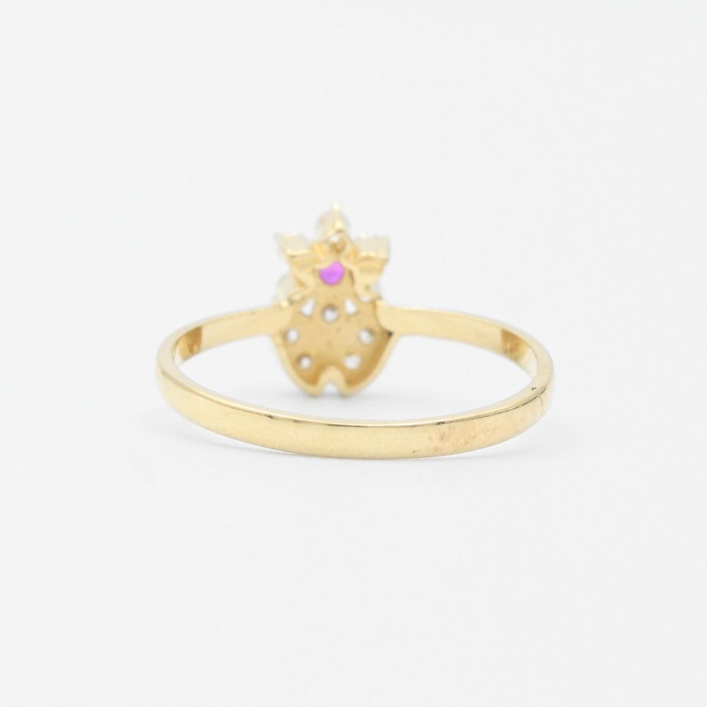 Anillo Kid Diseño de Flor con Incrustaciones de Zirconias mod. 9403
