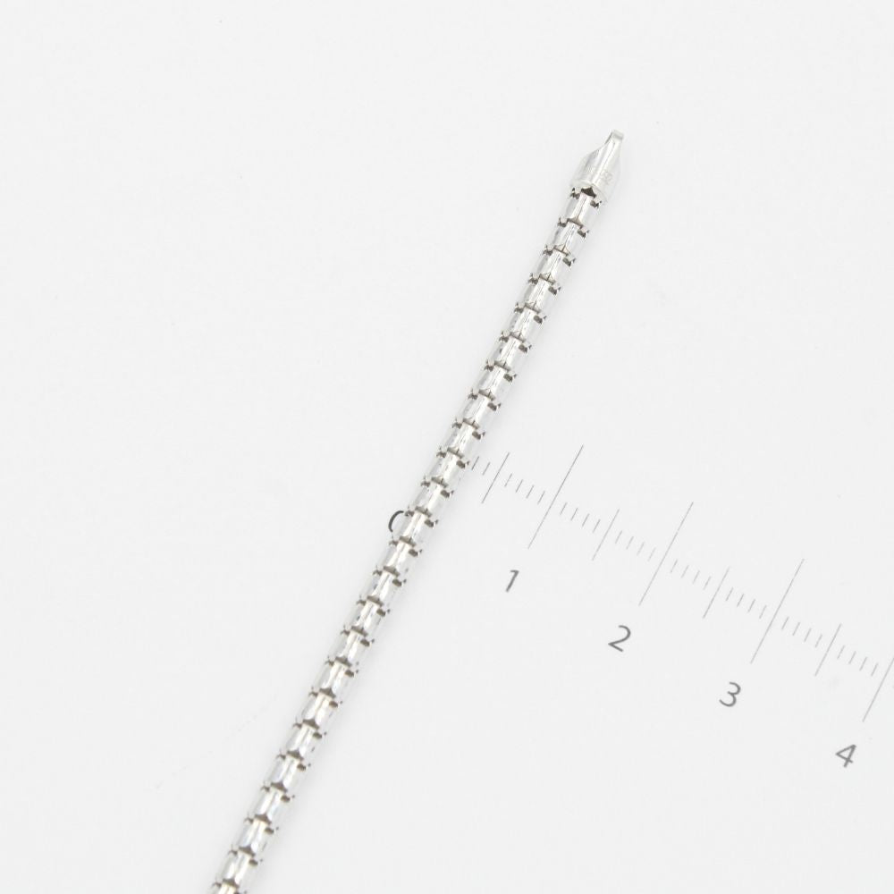 Pulsera de Eslabón Hueca de Tejido Cube Box Blanco mod. 9044