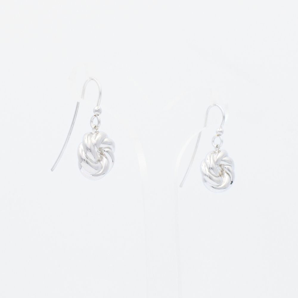 Arete Largo de Oro 14k Hueco de Diseño Espiral Inflado mod. 9099