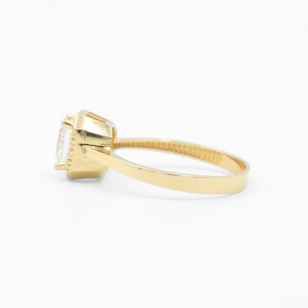 Anillo de Compromiso Oro 14k con Zirconia Brillante mod. 8643