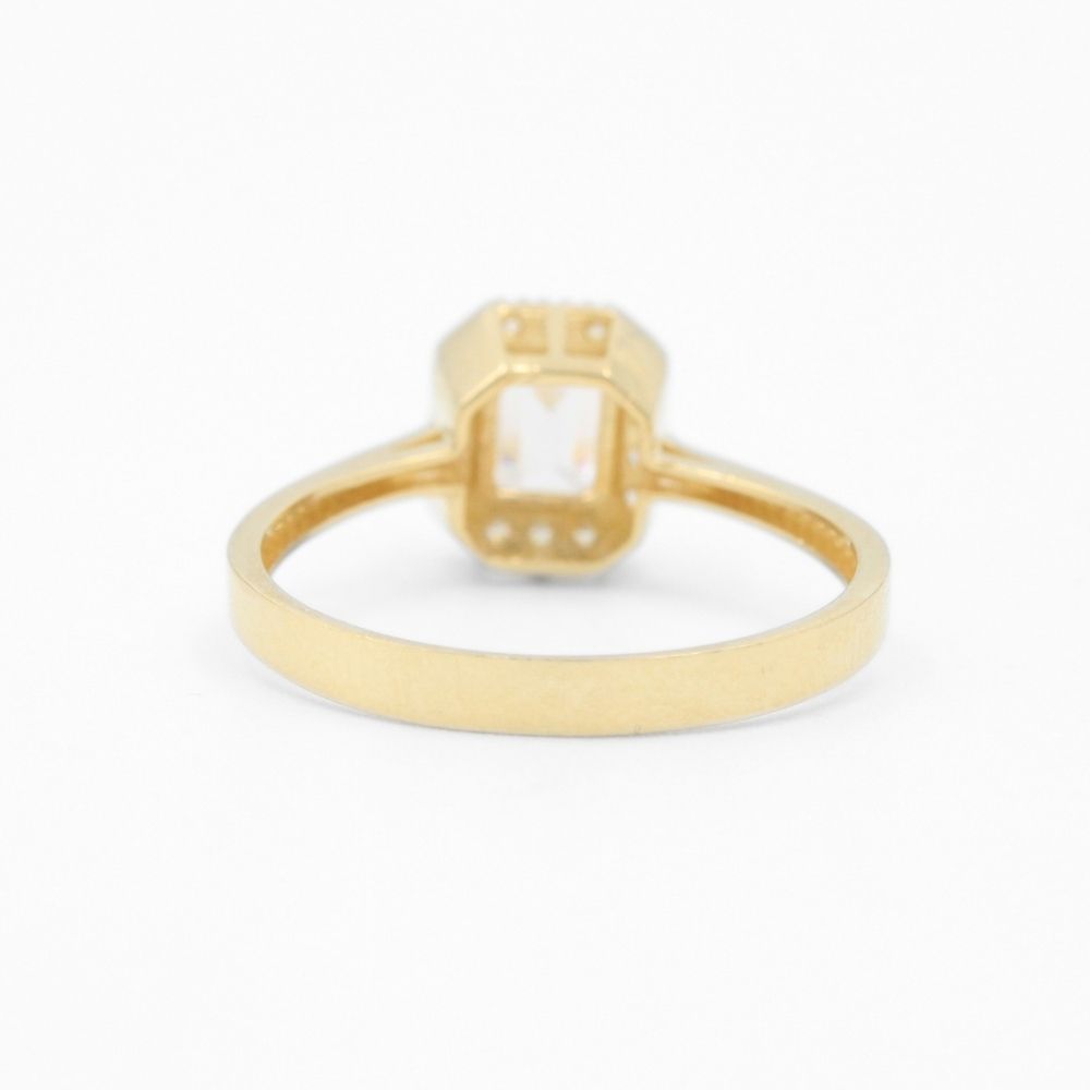 Anillo de Compromiso Oro 14k con Zirconia Brillante mod. 8643