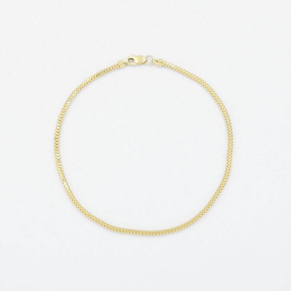 Pulsera de Eslabón Hueca de Tejido Cube Box Fino mod. 9045