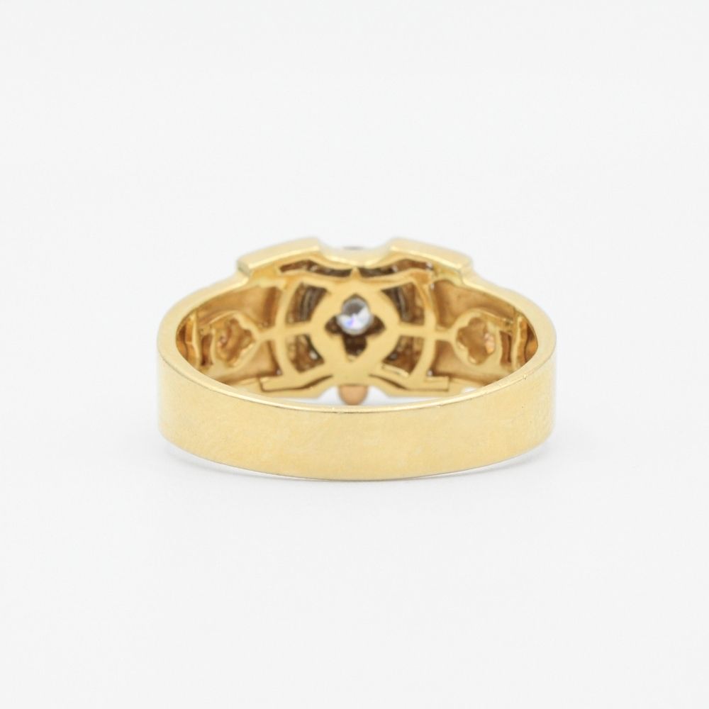 Anillo de Oro 14k Elegance X Incrustado con Zirconias mod. 9466