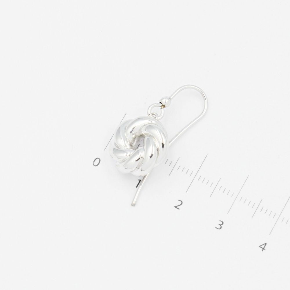 Arete Largo de Oro 14k Hueco de Diseño Espiral Inflado mod. 9099