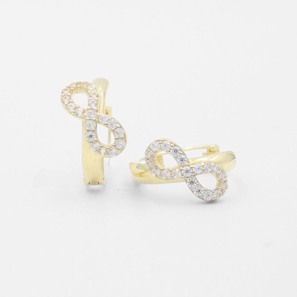 Grapa de Oro 14k con Infinitos de Zirconias mod. 9611
