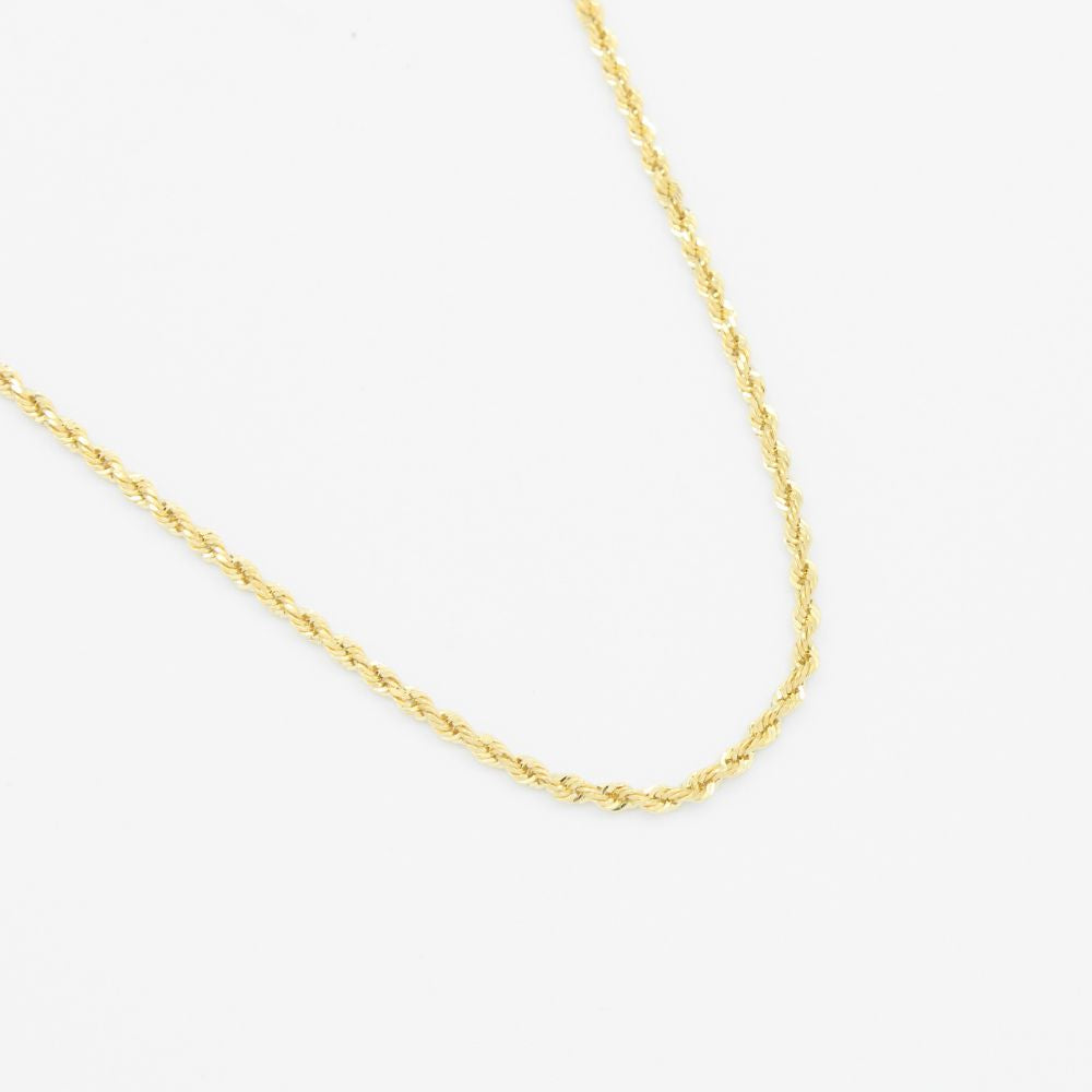 Cadena de Oro 14k Tejido Torzal Delgada mod. 9130