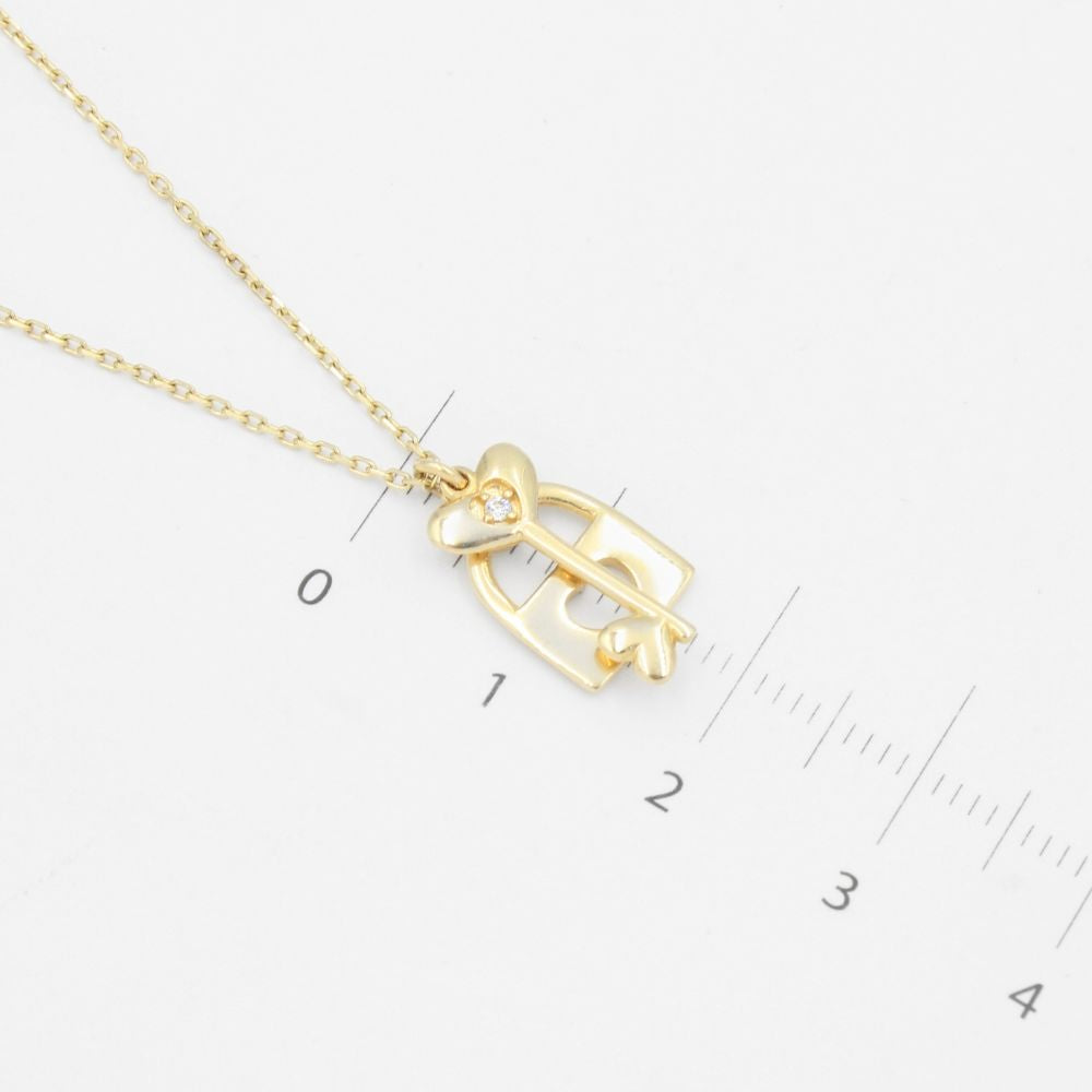 Gargantilla de Oro 14k Candado con Llave de Corazón mod. 8938