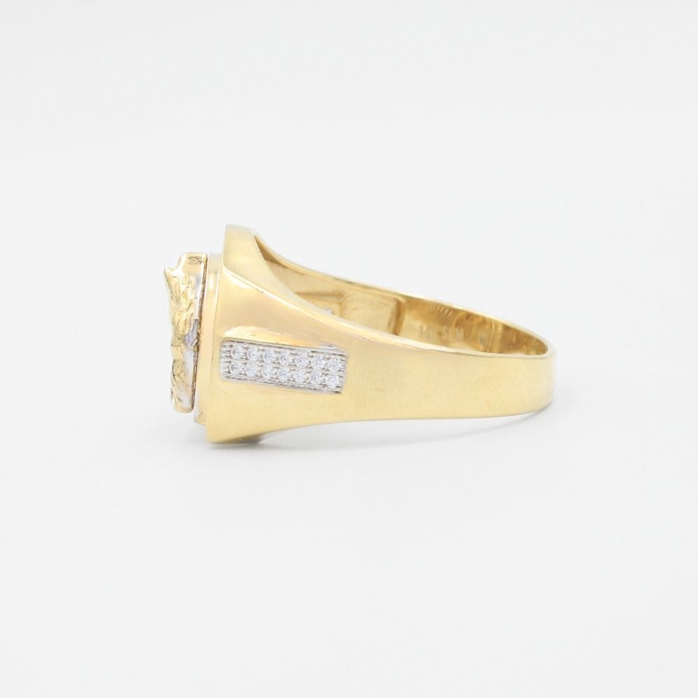 Anillo de Herradura y Caballo con Piedras Zirconia mod. 6017
