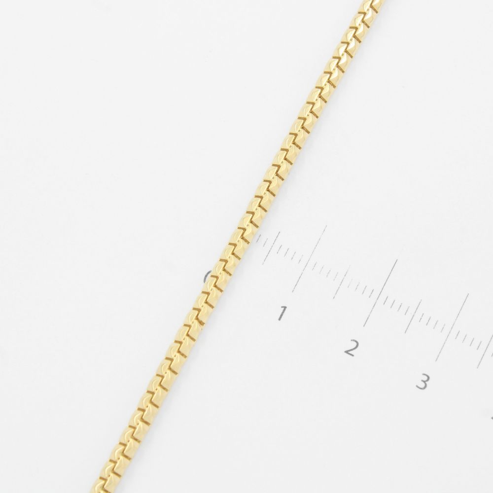 Pulsera Mónaco Chain 14k Modelo Cube con Incrustación de Swarovski mod. 9505