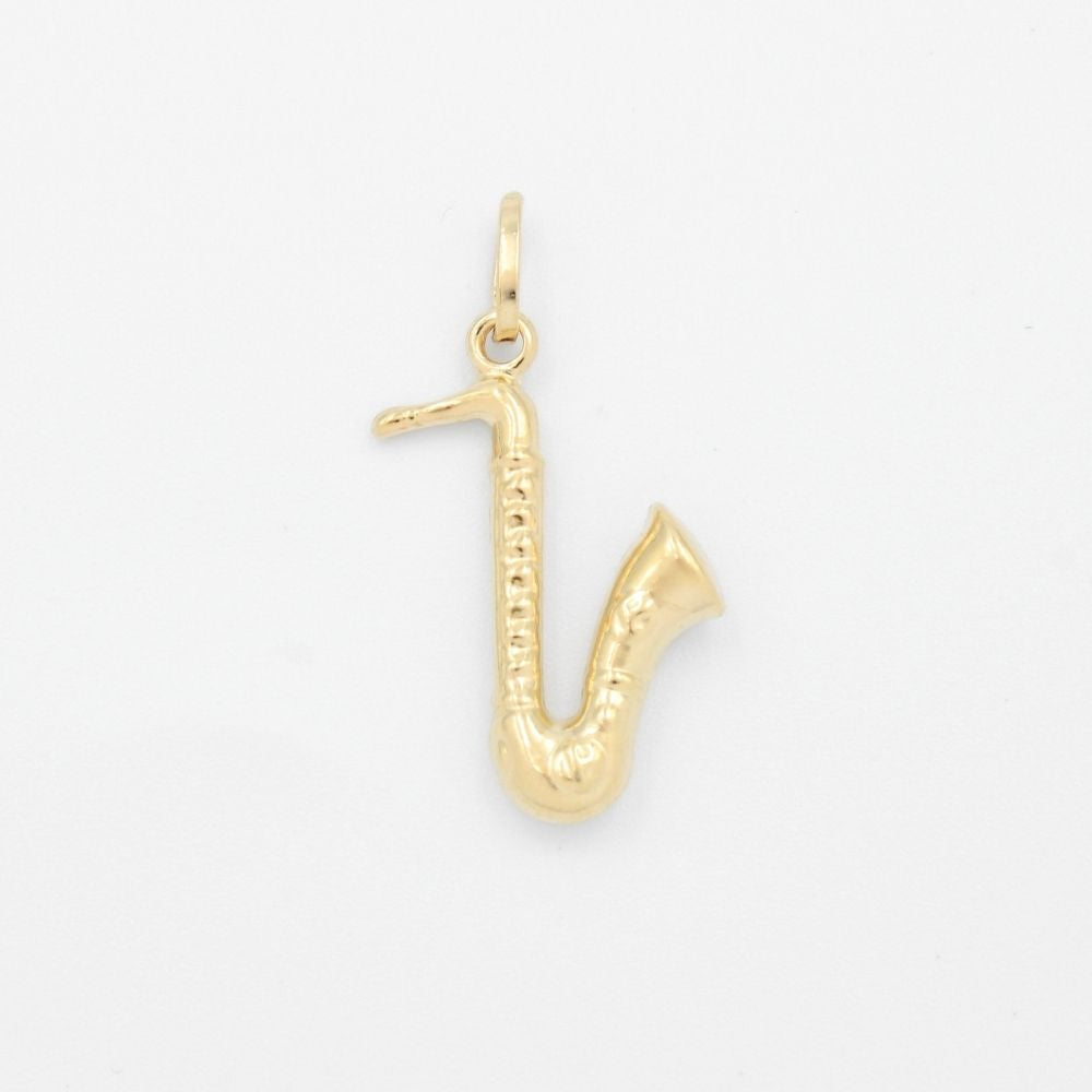 Dije de Oro 14k Diseño de Saxofón  Brillante mod. 9490