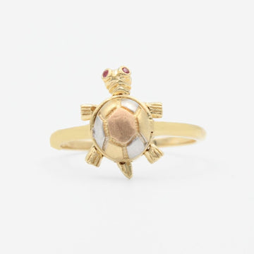 Anillo de Oro 14k con Diseño de Tortuga Sorpresa mod. 9089