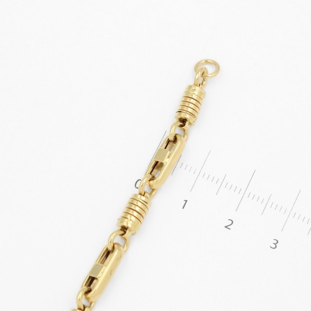 Esclava de Oro 14k Hueca de Tejido Combinado Brillante mod. 8709