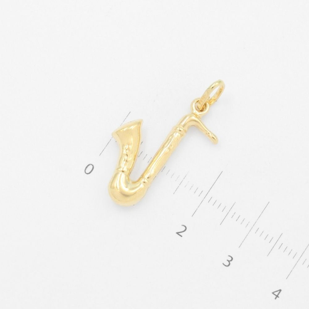 Dije de Oro 14k Diseño de Saxofón  Brillante mod. 9490
