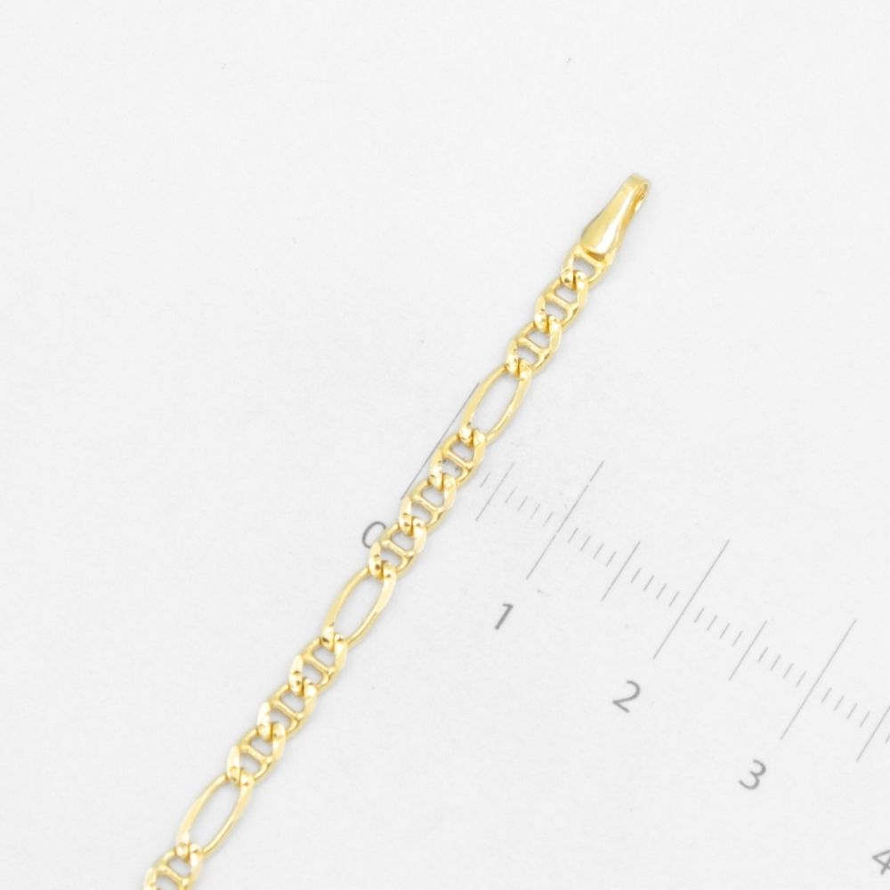 Pulsera de Eslabón en Tejido Sólido Combinado 3x1-Escalera Diamantado mod. 8330