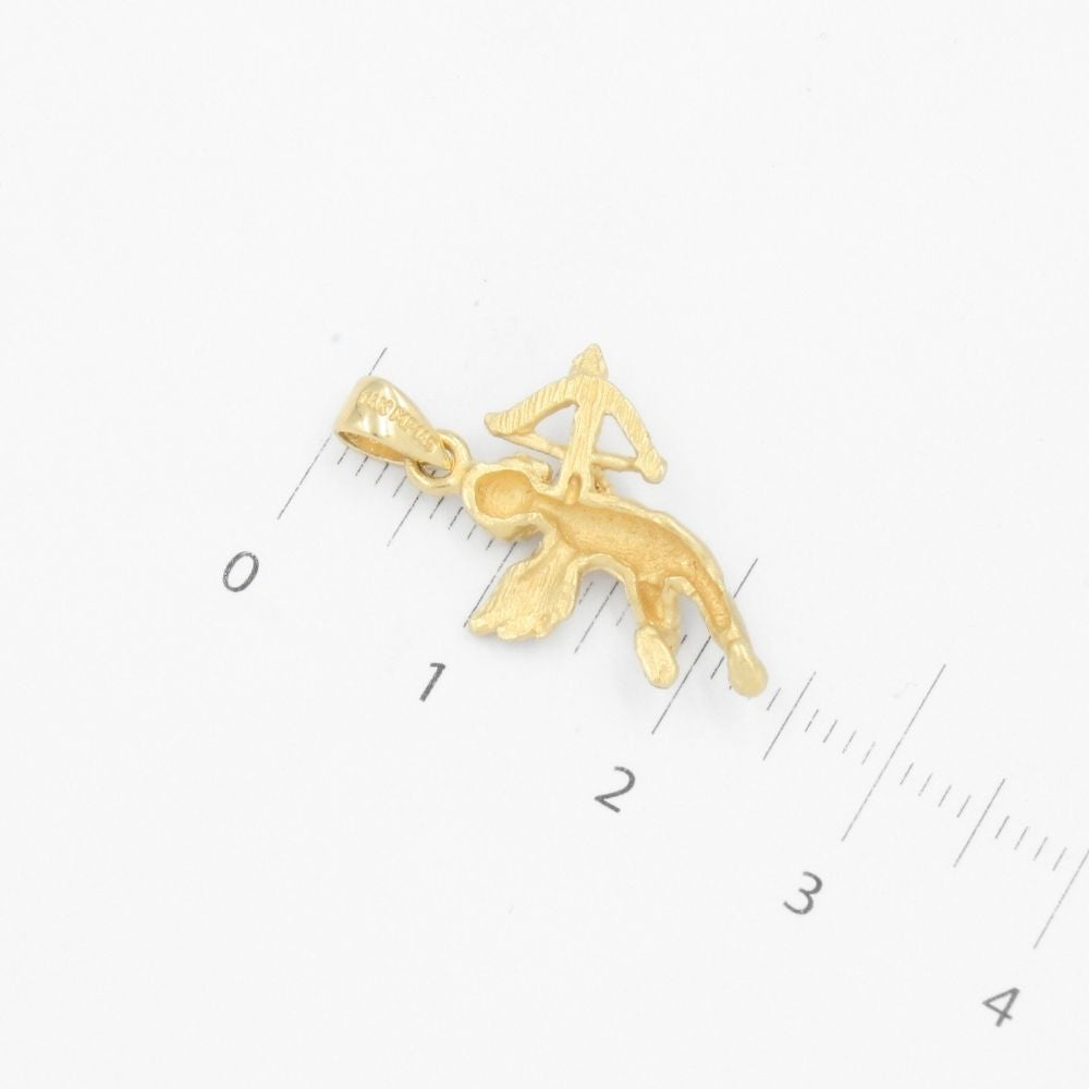 Dije de Oro 14k Cupido de Tono Mate mod. 9164