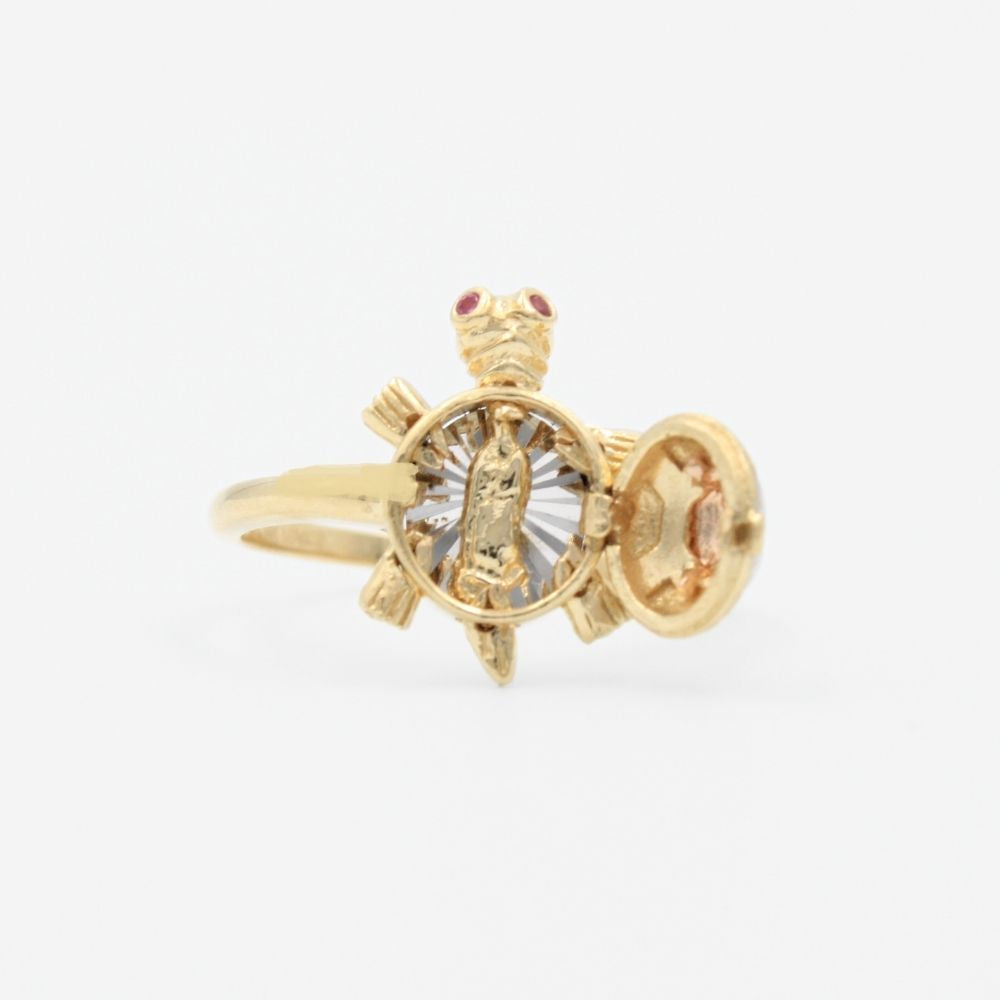 Anillo de Oro 14k con Diseño de Tortuga Sorpresa mod. 9089