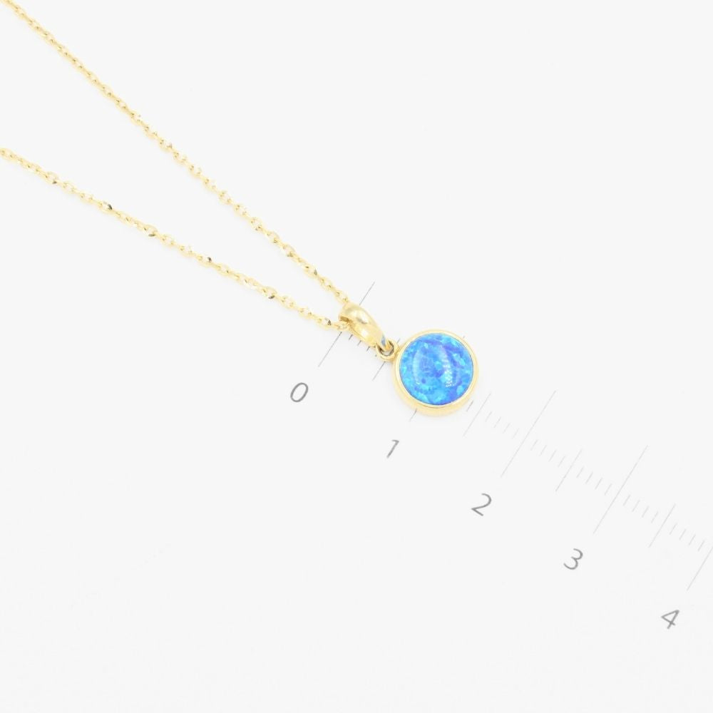 Coordinado de Oro 14k Opalo Azul mod. 8984