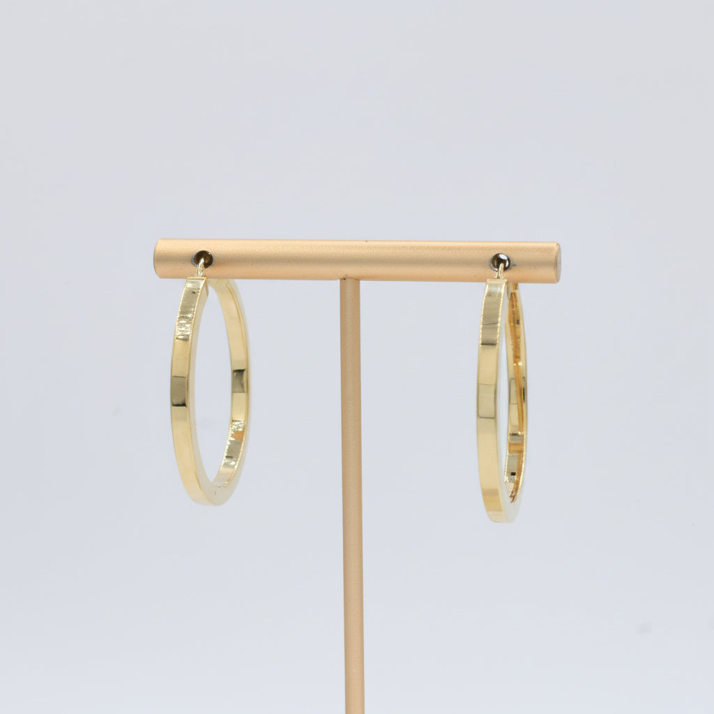 Arracada de Oro 14k Diseño Especial Circular con Circunferencia Cúbica y Brillante mod. 10043