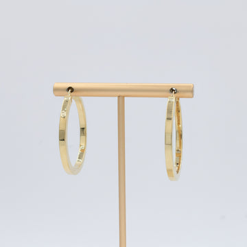 Arracada de Oro 14k Diseño Especial Circular con Circunferencia Cúbica y Brillante mod. 10043