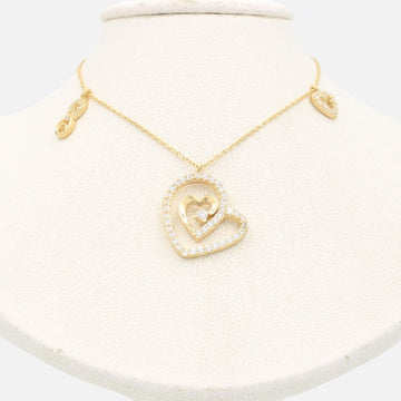 Gargantilla de Oro 14k Corazón Fino con Zirconias y Dijes Especiales mod. 8591