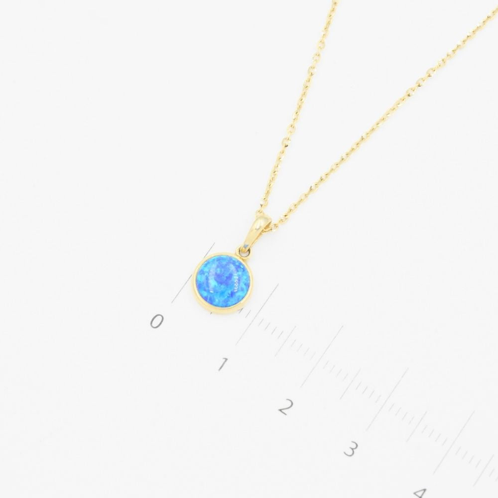 Coordinado de Oro 14k Opalo Azul mod. 8984
