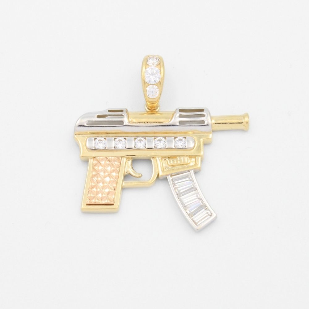 Dije de Oro 14k Diseño Arma corta  mod. 9446