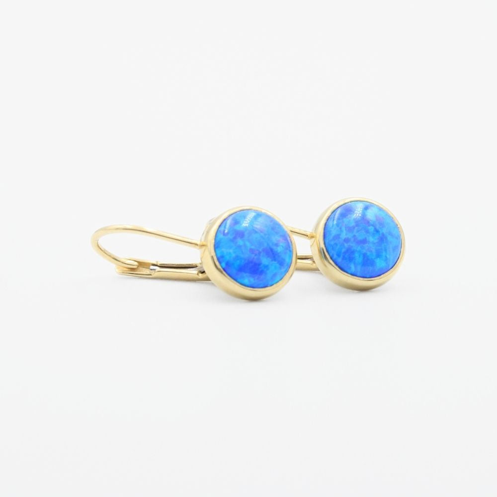 Coordinado de Oro 14k Opalo Azul mod. 8984