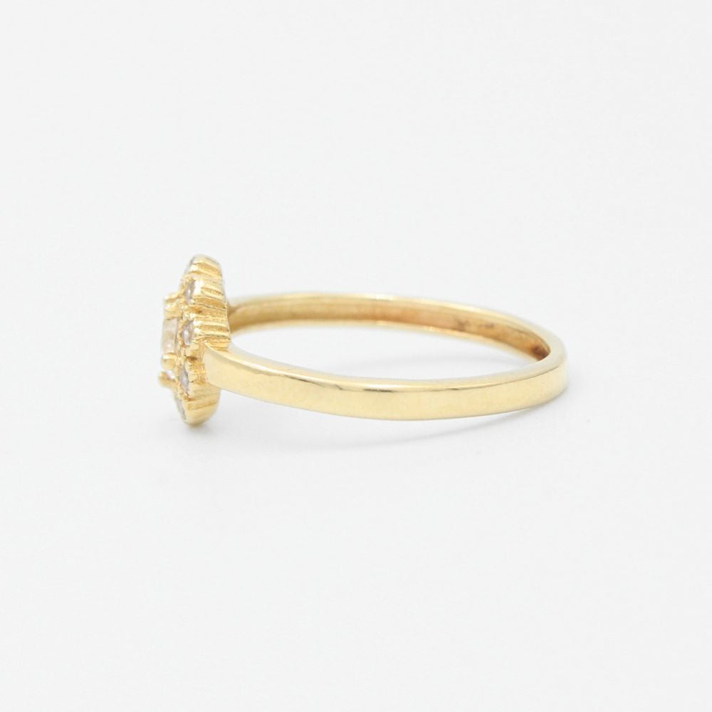 Anillo Kid de Flor con Incrustaciones de Zirconias mod. 9407