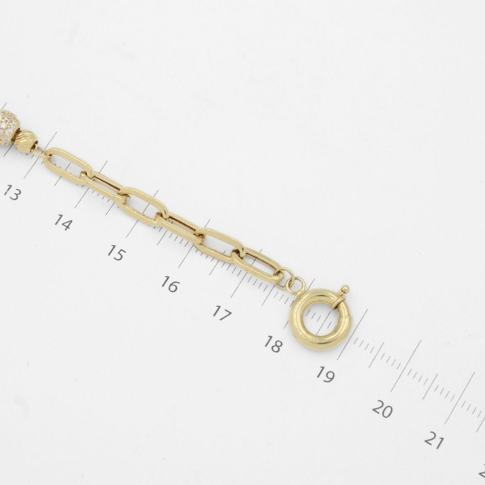 Pulsera de Oro 14k Diseño Especial con Centro de Azul mod. 9706