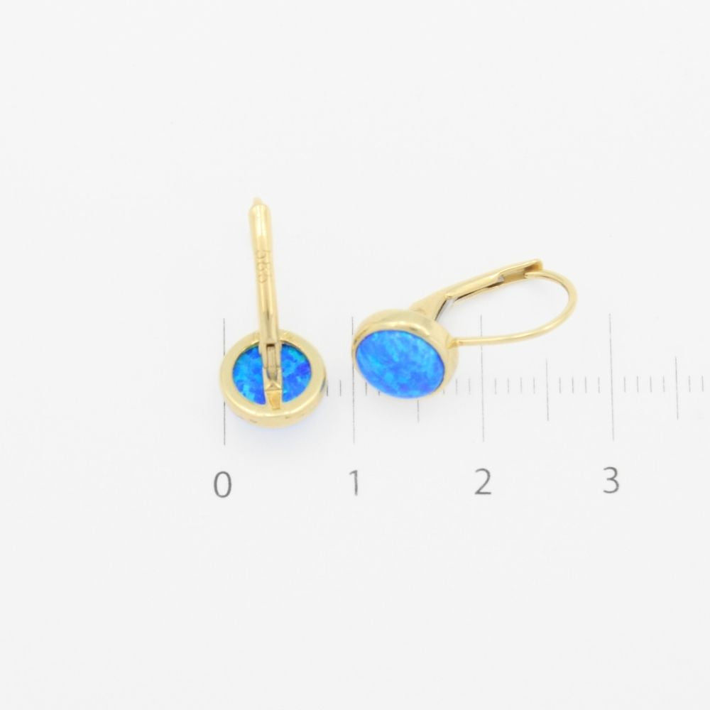 Coordinado de Oro 14k Opalo Azul mod. 8984