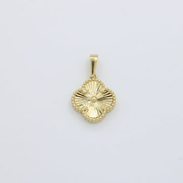 Dije de Oro 14k Diseño Hueco de Trébol Diamantado mod. 10081