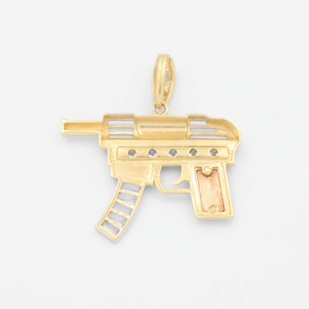 Dije de Oro 14k Diseño Arma corta  mod. 9446