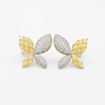 Arete de Oro 14k Mariposas Brillantes con Zirconias Finas mod. 8623