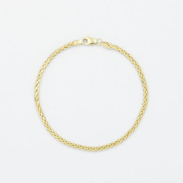 Pulsera de Eslabón Sólido en Tejido Espiga Brillante mod. 9048