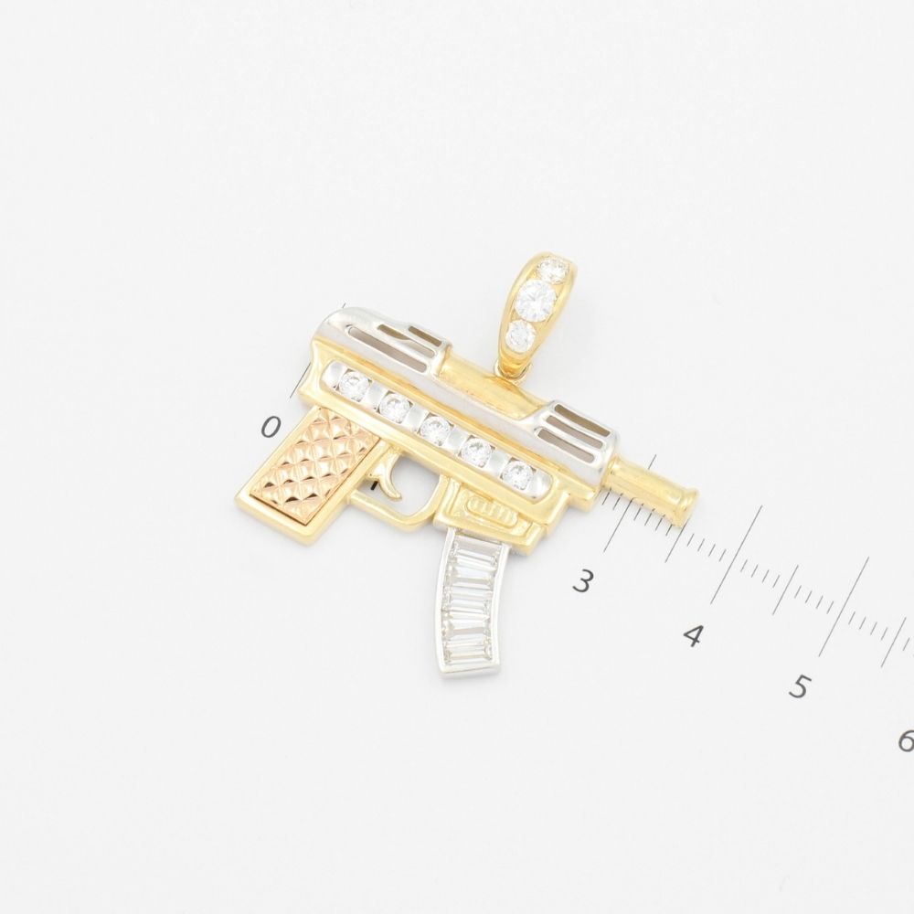Dije de Oro 14k Diseño Arma corta  mod. 9446