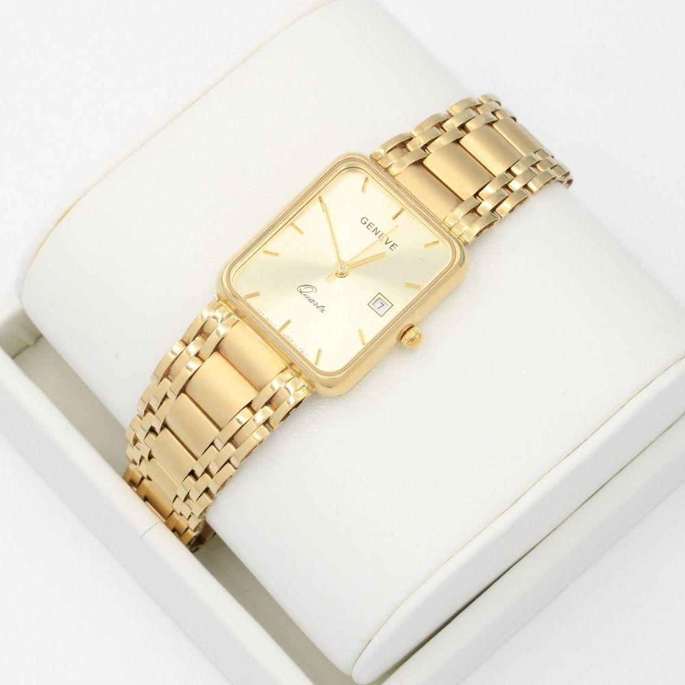 Reloj de Oro 14k para Caballero Diseño Geneve mod. 9396