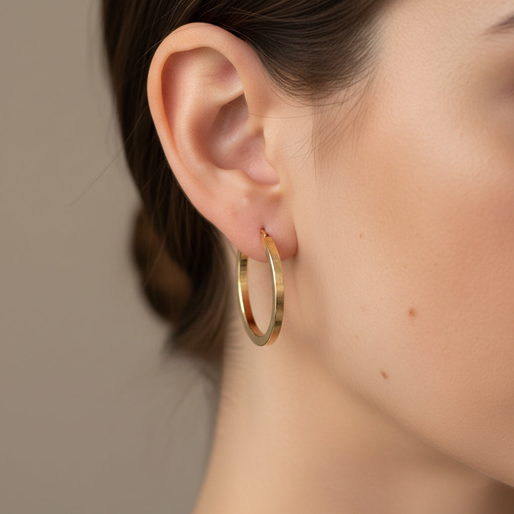 Arracada de Oro 14k Diseño Especial Circular con Circunferencia Cúbica y Brillante mod. 10043