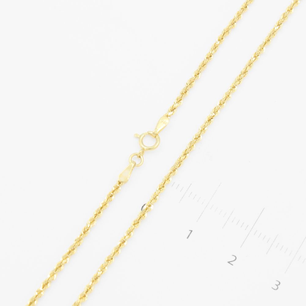Cadena de Oro 14k Tejido Torzal Delgada mod. 9130