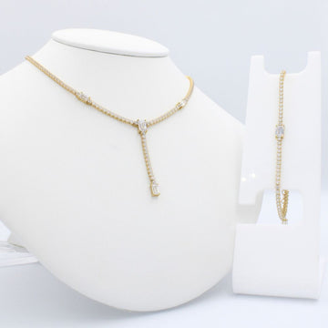 Coordinado de Oro 14k en Tiras Finas Incrustadas de Zirconias Brillantes mod. 9930