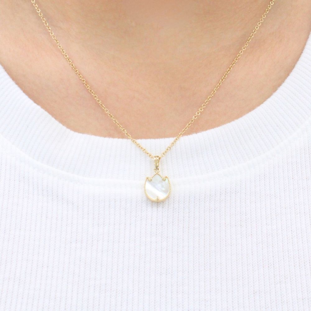 Gargantilla de Oro 14k Lucky Spring Flor de Madre Perla mod. 9560