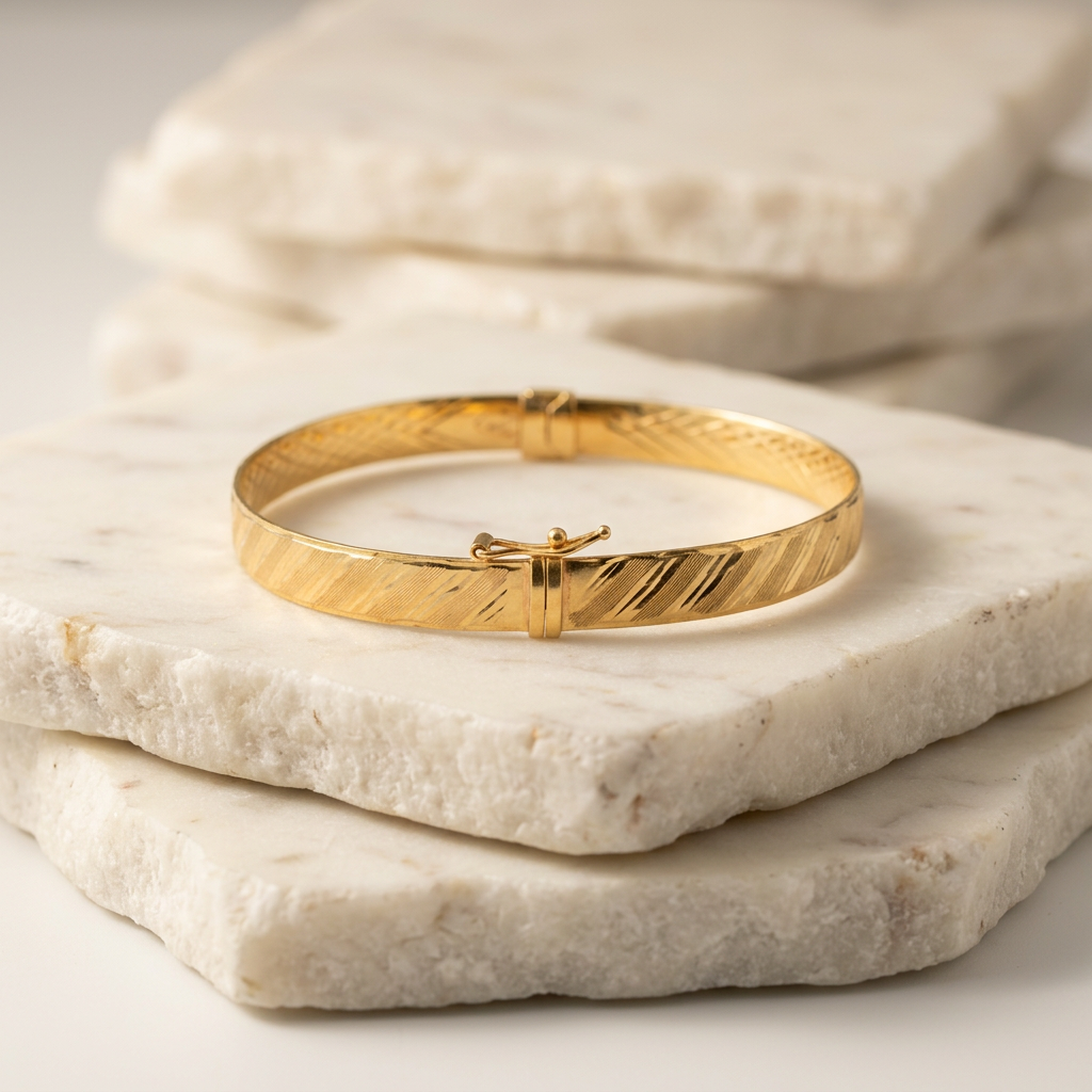 Aro de Oro 14k Diseño Diamantado Matte mod. 11230