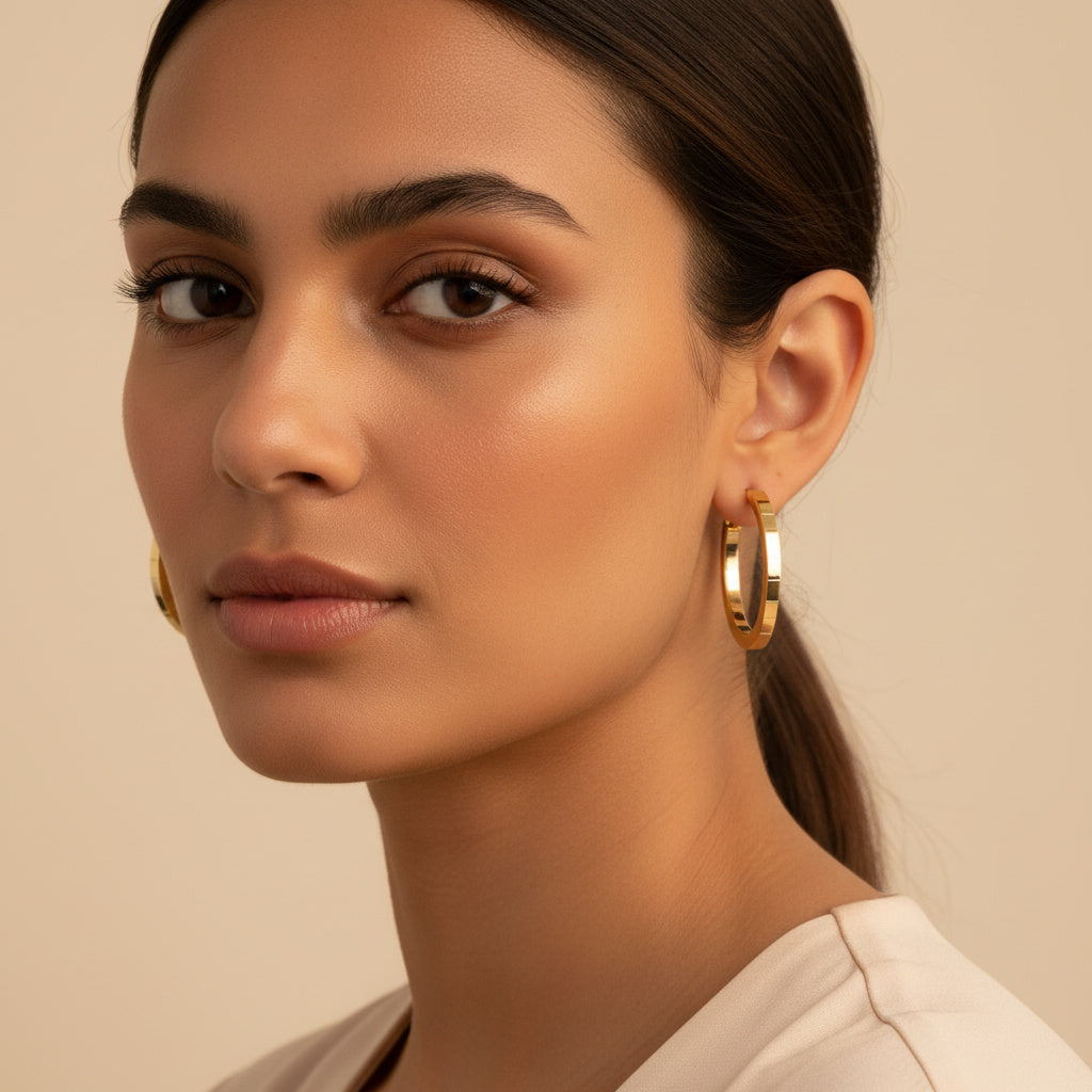 Arracada de Oro 14k Diseño Especial Circular con Circunferencia Cúbica y Brillante mod. 10043