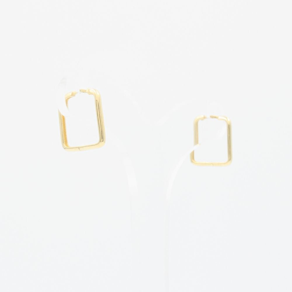 Grapa de Oro 14k Hueca con Diseño Tubular Cuadrado mod. 9266